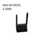 Item ID 34155 , 3-2089 Spring- Drivers Side inside (TD220 - Pass Side ) spring Assisted Ramps - 270 degrees 0.4375
