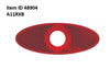 Item ID 48904 , A11RXB 4" Wide Red Oval Reflector Surface Mount Adhesive Backed for 3/4" Lights